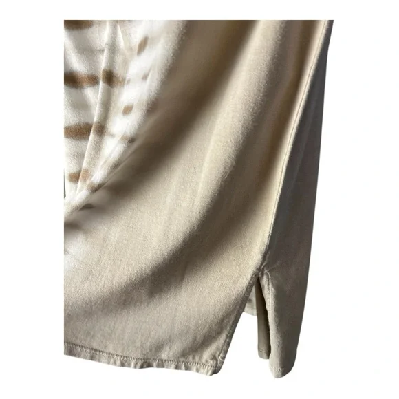 Pure Jill Women's Beige Tie-Dye Short Sleeve Pullover Tunic Top Size S - Picture 5 of 7